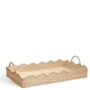 Daylesford Organic Scalloped Tray Rattan- Tableware