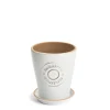 Daylesford Organic Small Lucas Planter with saucer, white- Pots