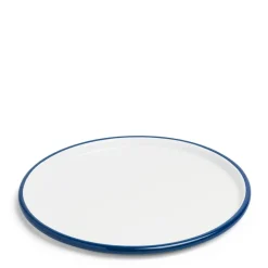Daylesford Organic White & Blue Enamel Pizza- Tableware