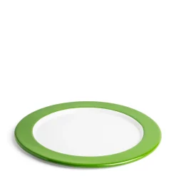 Daylesford Organic White & Green Enamel Pizza Plate 32cm- Tableware