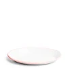 Daylesford Organic White & Pink Enamel Oval Plate- Tableware