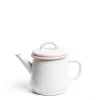 Daylesford Organic White & Pink Enamel Teapot- Tableware