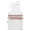 Daylesford Organic White & Red Stripe Apron- Aprons & Tea Towels