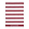 Daylesford Organic White & Red Stripe Tea Towel- Aprons & Tea Towels