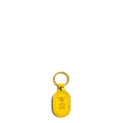 Daylesford Organic Yellow Leather Key Fob with a Bee- Bags & Baskets
